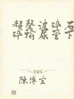 超声波碎石可以碎输尿管下段结石吗