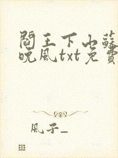 阎王下山苏文陆晚风txt免费下载