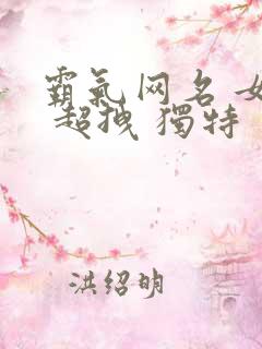 霸气网名 女生 超拽 独特