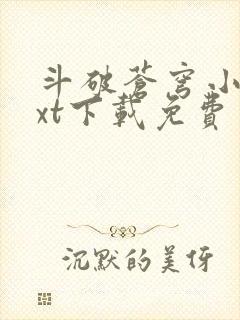 斗破苍穹小说txt下载免费