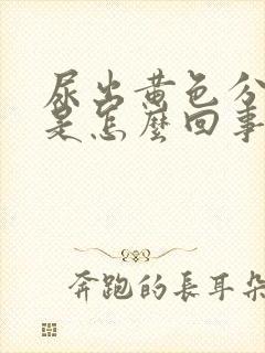 尿出黄色分泌物是怎么回事