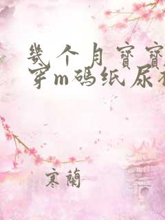 几个月宝宝可以穿m码纸尿裤