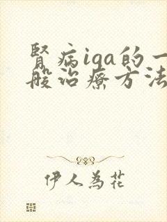 肾病iga的一般治疗方法