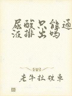 尿酸只能通过尿液排出吗