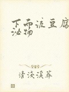 下面流豆腐渣分泌物