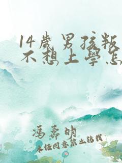 14岁男孩叛逆不想上学怎么办