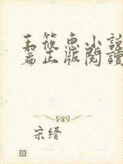 王筱惠小说番外篇正版阅读