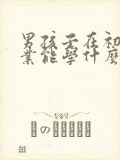 男孩子在初中毕业能学什么技术