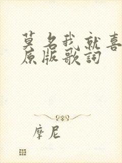 莫名我就喜欢你原版歌词