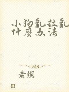 小狗乱拉乱尿有什么办法