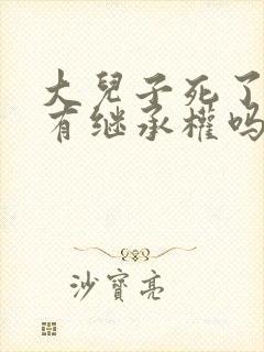 大儿子死了孙子有继承权吗