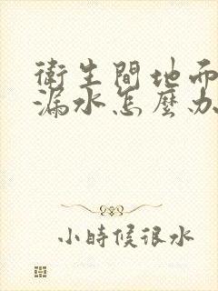 卫生间地面地漏漏水怎么办