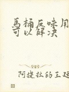 马桶反味用什么可以解决