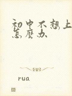 初中不想上学了怎么办