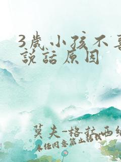 3岁小孩不喜欢说话原因