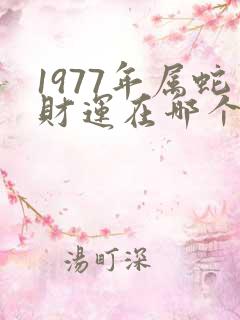 1977年属蛇财运在哪个方向