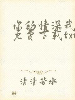 你的情深我不配免费下载txt