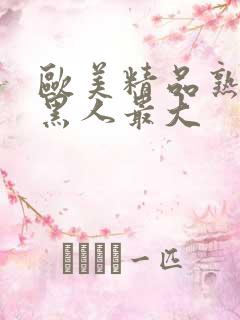 欧美精品熟妇乱黑人最大