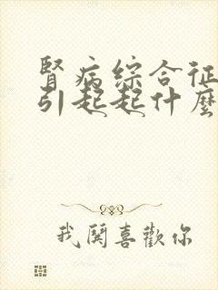 肾病综合征可以引起起什么病