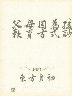 父母因为孩子的教育方式吵架