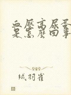 血压高尿蛋白高是怎么回事