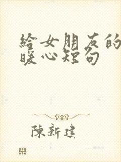 给女朋友的情话暖心短句