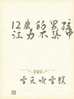 12岁的男孩专注力不集中怎么办