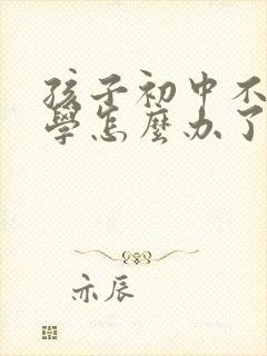 孩子初中不想上学怎么办了