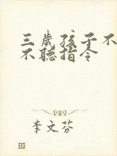 三岁孩子不说话不听指令