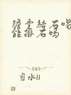 胆囊结石喝中药能排石吗