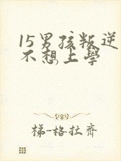 15男孩叛逆期不想上学