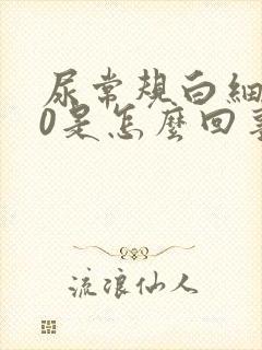 尿常规白细胞70是怎么回事女性