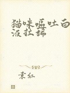 猫咪呕吐白色粘液拉稀