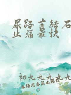 尿路有结石怎么止痛最快