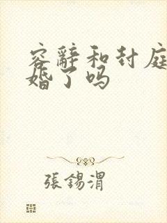 容辞和封庭深离婚了吗