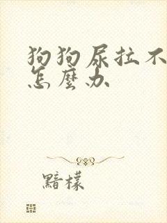 狗狗尿拉不出来怎么办