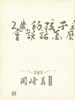 2岁的孩子还不会说话怎么回事