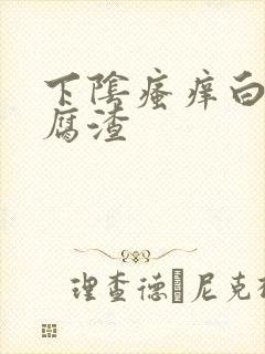 下阴瘙痒白带豆腐渣