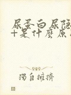 尿蛋白尿隐血3+是什么原因