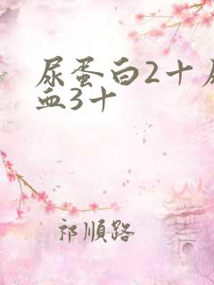 尿蛋白2十尿潜血3十