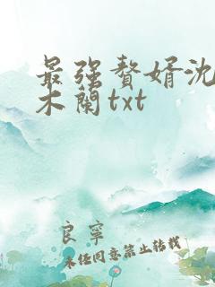 最强赘婿沈浪金木兰txt