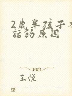 2岁半孩子不说话的原因