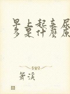 早上起来尿泡沫多是什么原因