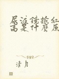 尿液镜检红细胞高是什么原因