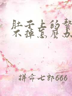 肚子上的赘肉减不掉怎么办