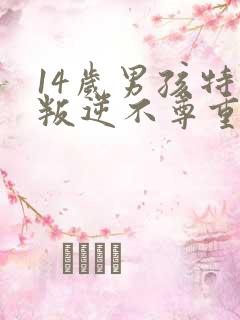 14岁男孩特别叛逆不尊重父母