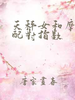 天秤女和摩羯女配对指数