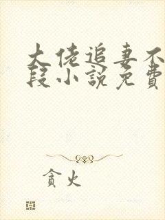 大佬追妻不择手段小说免费阅读无弹窗