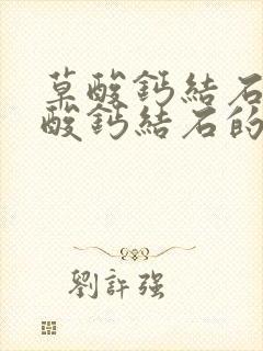 草酸钙结石和磷酸钙结石的区分