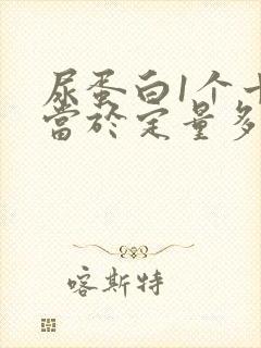 尿蛋白1个十相当于定量多少